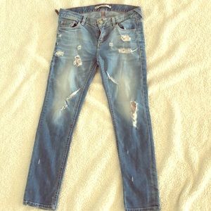 Zara torn skinny jeans